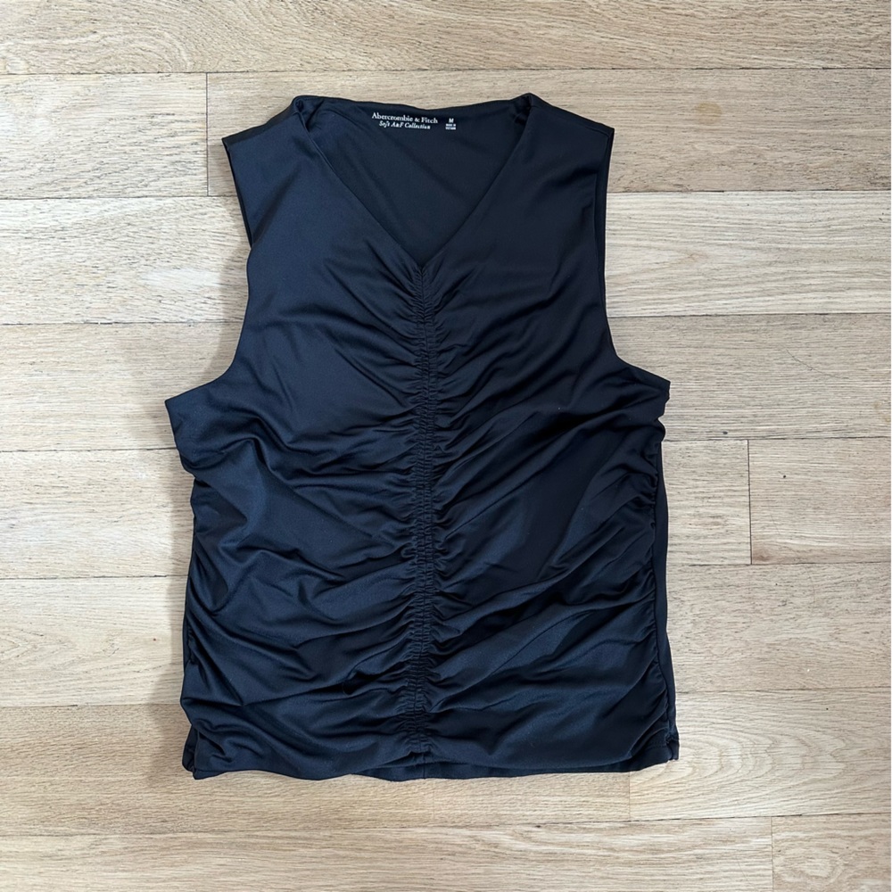 A&F Ruched High-Neck Top